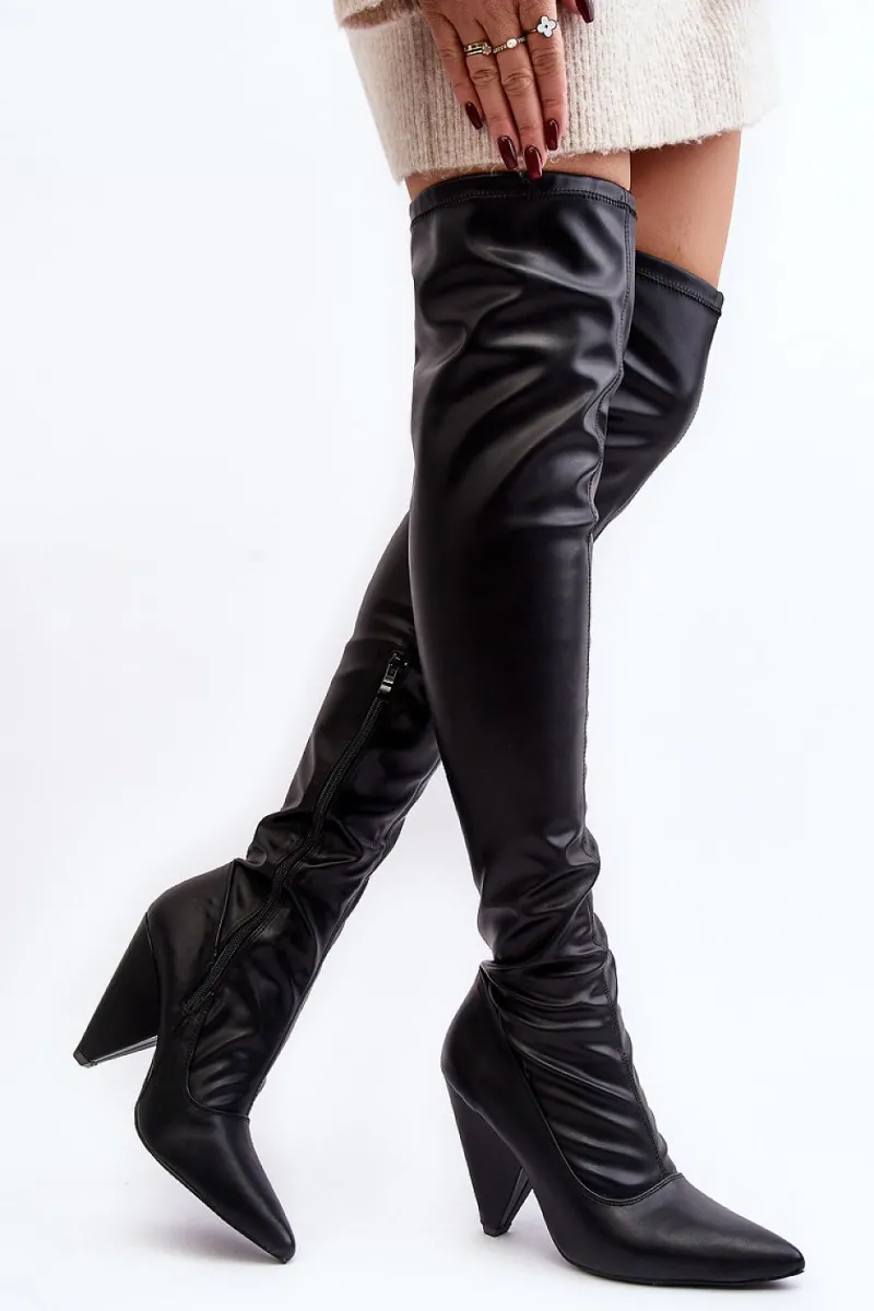 Boutique SPICY Bottes Sexy | Bottes Mousquetaire en Cuir