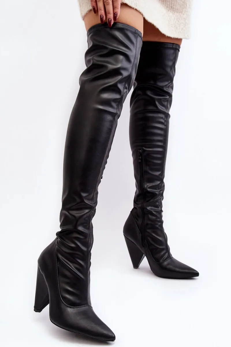 Boutique SPICY Bottes Sexy | Bottes Mousquetaire en Cuir