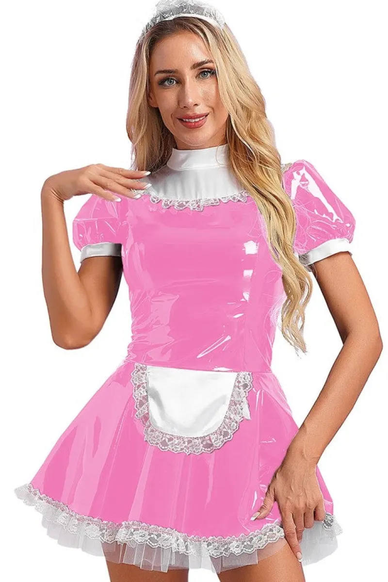 Boutique SPICY Robe Sexy | Robe en Latex Rose